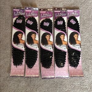 Lulutress Black Crochet hair - 1B - 18 inches - 5 packs